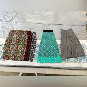 Bundle of 5 Lularoe Skirts